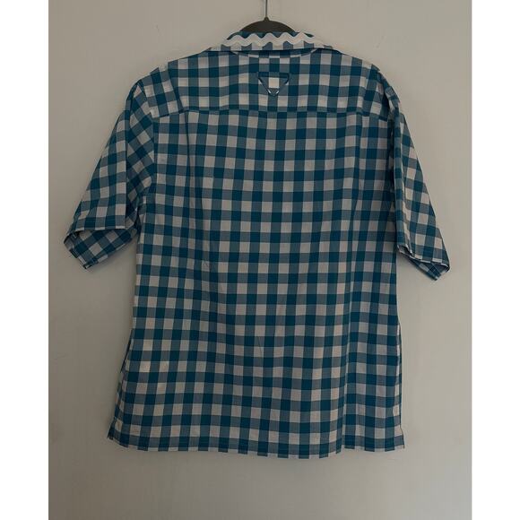 Prada Gingham Plaid Print Lapel Short-Sleeve Shirt - Picture 2 of 7